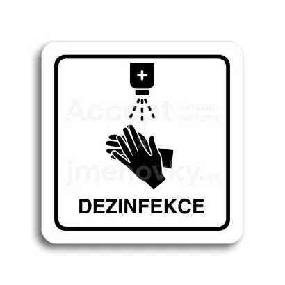 Piktogram "dezinfekce" - bl tabulka - ern tisk