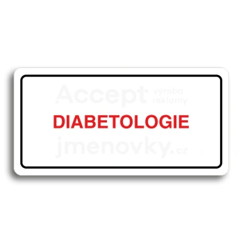 Piktogram "DIABETOLOGIE" - bl tabulka - barevn tisk