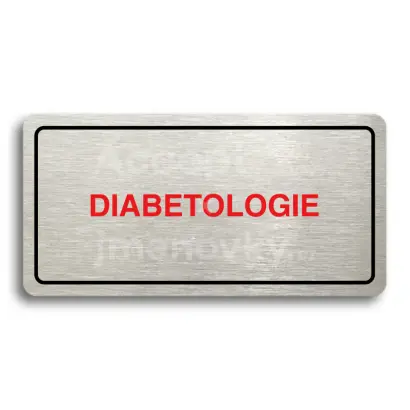 Piktogram "DIABETOLOGIE" - stbrn tabulka - barevn tisk