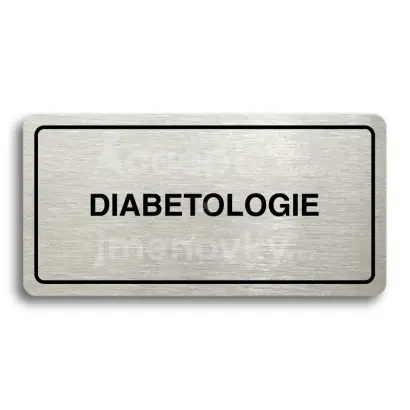 Piktogram "DIABETOLOGIE" - stbrn tabulka - ern tisk