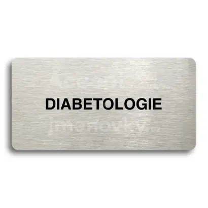 Piktogram "DIABETOLOGIE" - stbrn tabulka - ern tisk bez rmeku