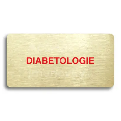 Piktogram "DIABETOLOGIE" - zlat tabulka - barevn tisk bez rmeku