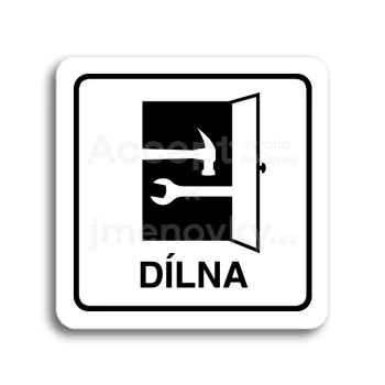 Piktogram "dlna" - bl tabulka - ern tisk