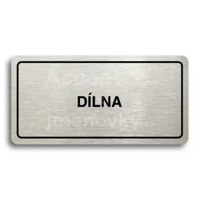 Piktogram "DLNA" - stbrn tabulka - ern tisk