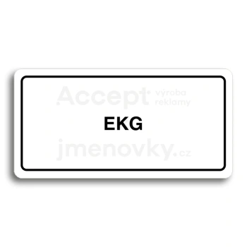 Piktogram "EKG" - bl tabulka - ern tisk