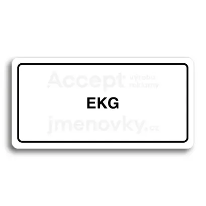 Piktogram "EKG" - bl tabulka - ern tisk