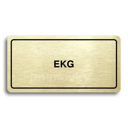 Piktogram "EKG" - zlat tabulka - ern tisk