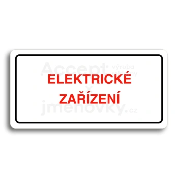 Piktogram "ELEKTRICK ZAZEN" - bl tabulka - barevn tisk