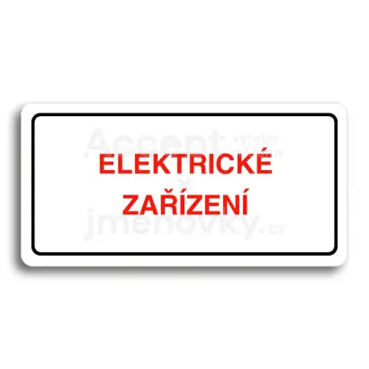 Piktogram "ELEKTRICK ZAZEN" - bl tabulka - barevn tisk