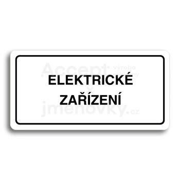 Piktogram "ELEKTRICK ZAZEN" - bl tabulka - ern tisk