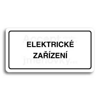 Piktogram "ELEKTRICK ZAZEN" - bl tabulka - ern tisk