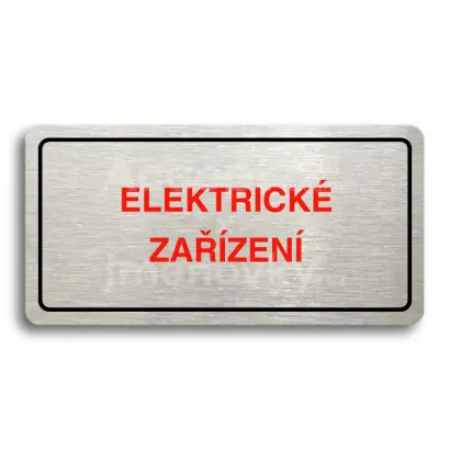 Piktogram "ELEKTRICK ZAZEN" - stbrn tabulka - barevn tisk