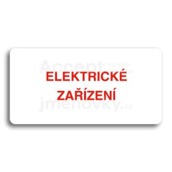 Piktogram "ELEKTRICK ZAZEN" - bl tabulka - barevn tisk bez rmeku