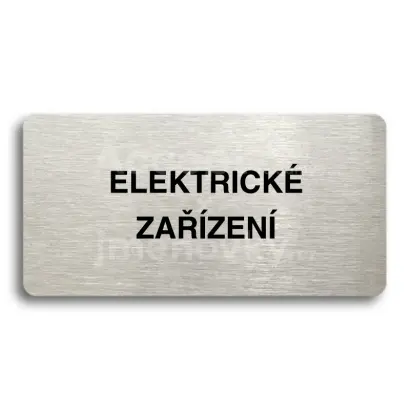 Piktogram "ELEKTRICK ZAZEN" - stbrn tabulka - ern tisk bez rmeku