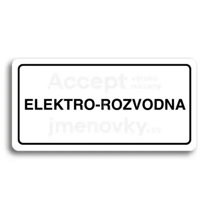 Piktogram "ELEKTRO-ROZVODNA" - bl tabulka - ern tisk