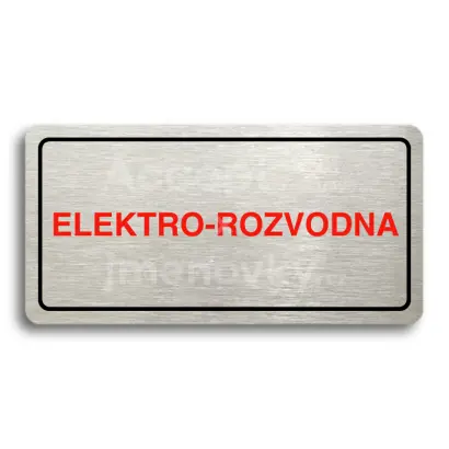 Piktogram "ELEKTRO-ROZVODNA" - stbrn tabulka - barevn tisk