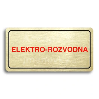 Piktogram "ELEKTRO-ROZVODNA" - zlat tabulka - barevn tisk