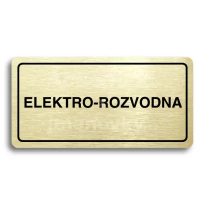 Piktogram "ELEKTRO-ROZVODNA" - zlat tabulka - ern tisk