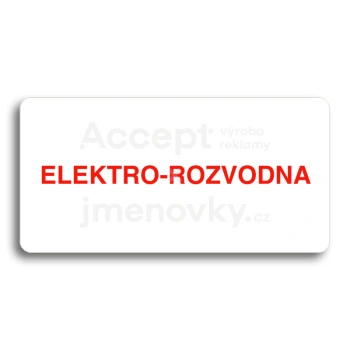 Piktogram "ELEKTRO-ROZVODNA" - bl tabulka - barevn tisk bez rmeku