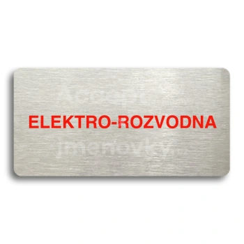 Piktogram "ELEKTRO-ROZVODNA" - stbrn tabulka - barevn tisk bez rmeku