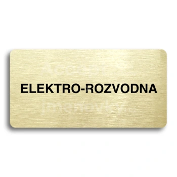 Piktogram "ELEKTRO-ROZVODNA" - zlat tabulka - ern tisk bez rmeku