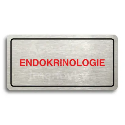 Piktogram "ENDOKRINOLOGIE" - stbrn tabulka - barevn tisk