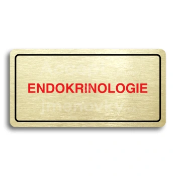 Piktogram "ENDOKRINOLOGIE" - zlat tabulka - barevn tisk