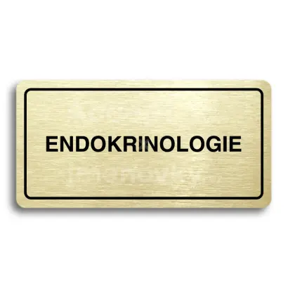 Piktogram "ENDOKRINOLOGIE" - zlat tabulka - ern tisk