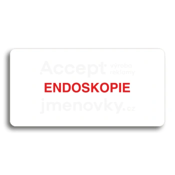 Piktogram "ENDOSKOPIE" - bl tabulka - barevn tisk bez rmeku