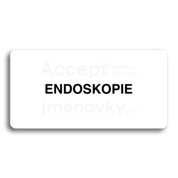 Piktogram "ENDOSKOPIE" - bl tabulka - ern tisk bez rmeku