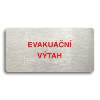 Piktogram "EVAKUAN VTAH" - stbrn tabulka - barevn tisk bez rmeku