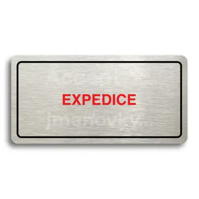 Piktogram "EXPEDICE" - stbrn tabulka - barevn tisk