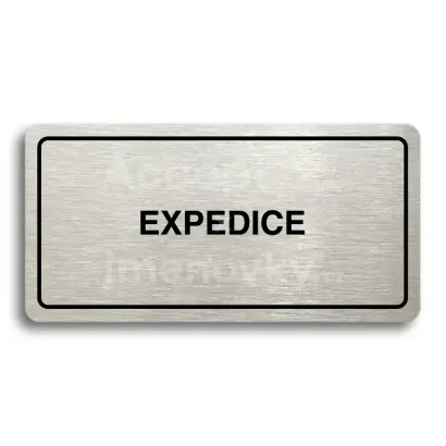 Piktogram "EXPEDICE" - stbrn tabulka - ern tisk