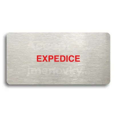 Piktogram "EXPEDICE" - stbrn tabulka - barevn tisk bez rmeku