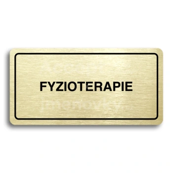 Piktogram "FYZIOTERAPIE" - zlat tabulka - ern tisk