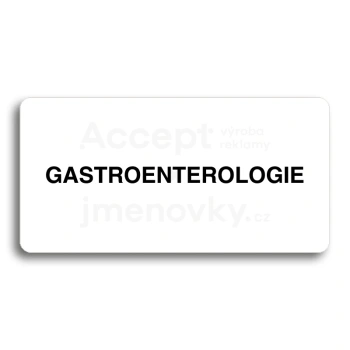 Piktogram "GASTROENTEROLOGIE " - bl tabulka - ern tisk bez rmeku