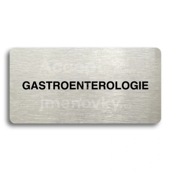 Piktogram "GASTROENTEROLOGIE " - stbrn tabulka - ern tisk bez rmeku