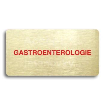 Piktogram "GASTROENTEROLOGIE " - zlat tabulka - barevn tisk bez rmeku