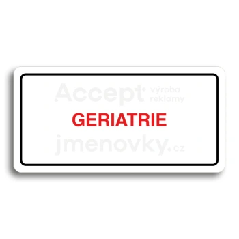 Piktogram "GERIATRIE" - bl tabulka - barevn tisk