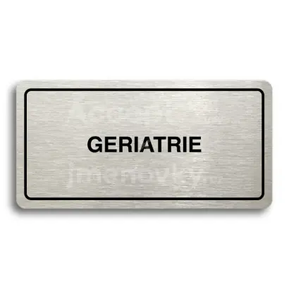 Piktogram "GERIATRIE" - zlat tabulka - ern tisk