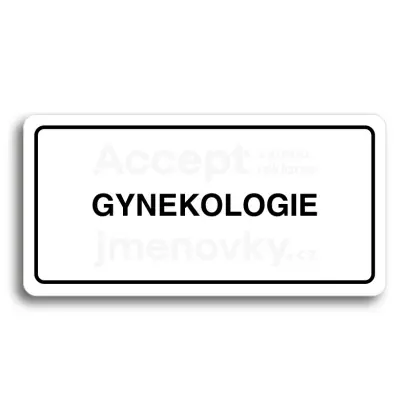 Piktogram "GYNEKOLOGIE" - bl tabulka - ern tisk