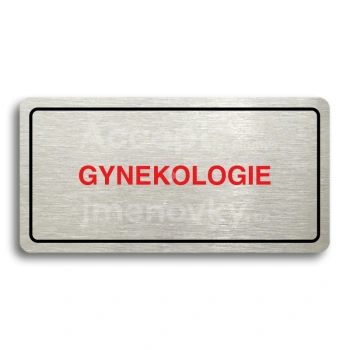 Piktogram "GYNEKOLOGIE" - stbrn tabulka - barevn tisk