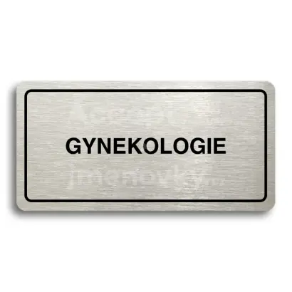 Piktogram "GYNEKOLOGIE" - stbrn tabulka - ern tisk