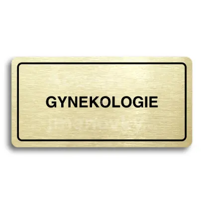 Piktogram "GYNEKOLOGIE" - zlat tabulka - ern tisk