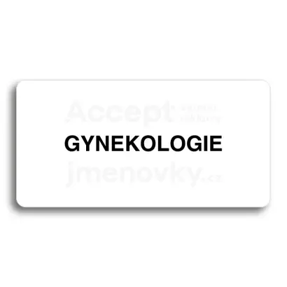 Piktogram "GYNEKOLOGIE" - bl tabulka - ern tisk bez rmeku