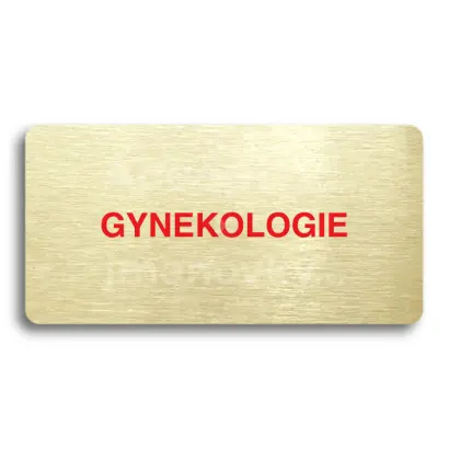 Piktogram "GYNEKOLOGIE" - zlat tabulka - barevn tisk bez rmeku