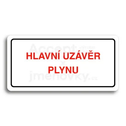 Piktogram "HLAVN UZVR PLYNU" - bl tabulka - barevn tisk