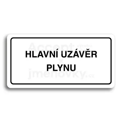 Piktogram "HLAVN UZVR PLYNU" - bl tabulka - ern tisk