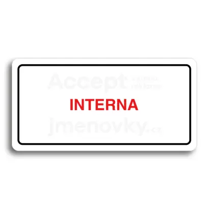 Piktogram "INTERNA" - bl tabulka - barevn tisk