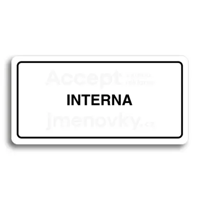 Piktogram "INTERNA" - bl tabulka - ern tisk